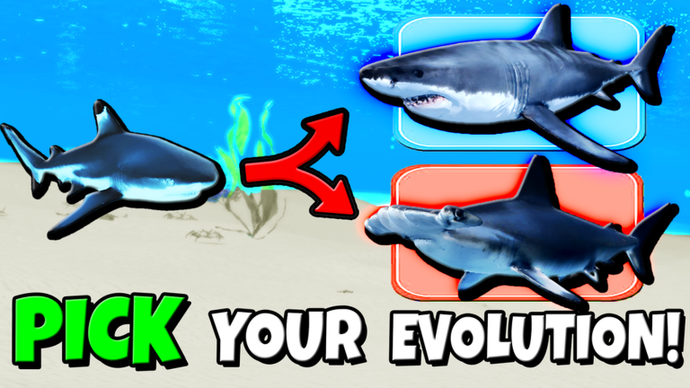 UNLOCK EVOLUTION prompt over a crowded reef in DEVOUR Eat Fish